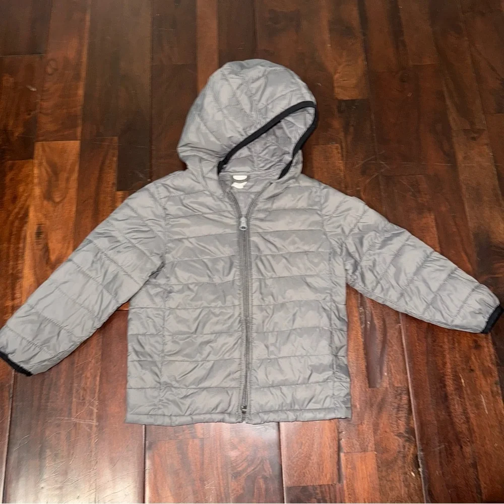 Baby Gap Primaloft Full Zip Hooded Jacket Size 4 Years Gray